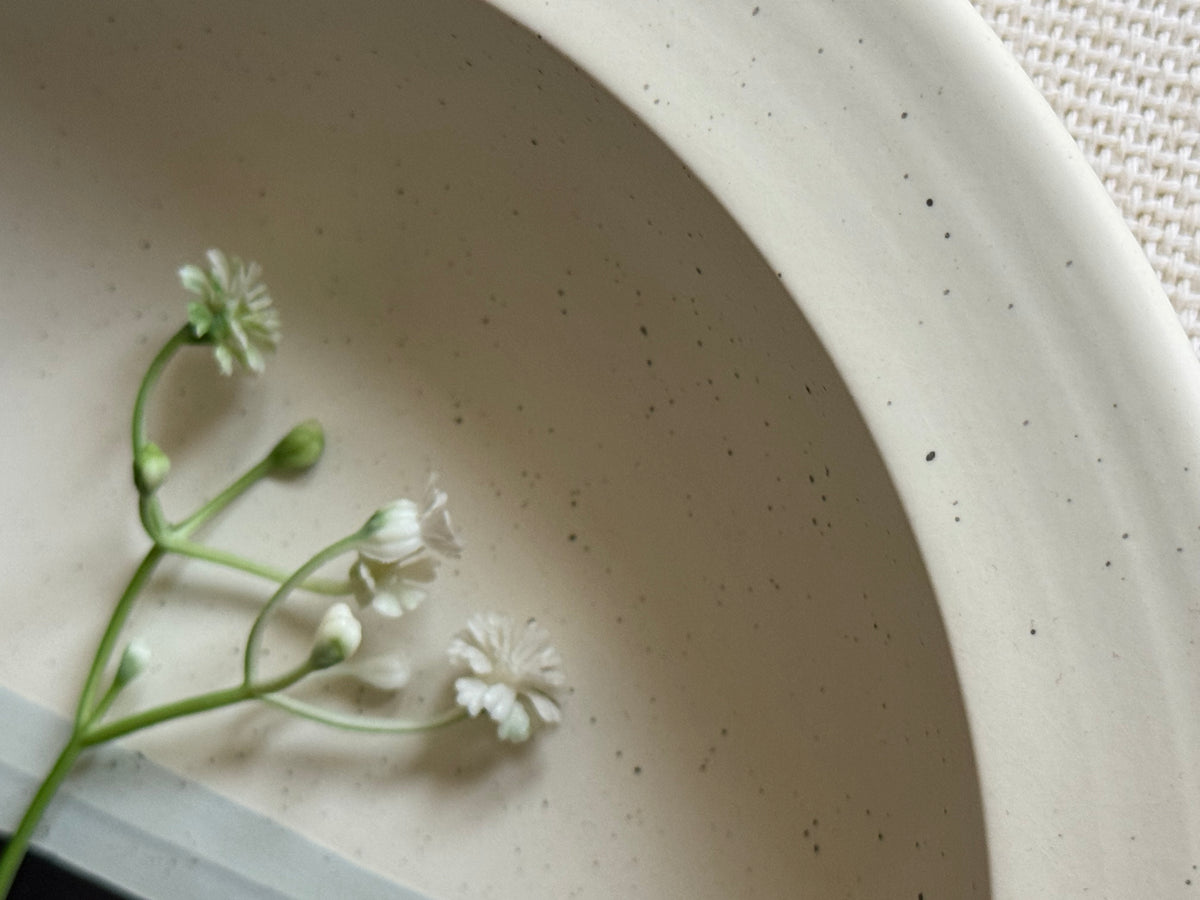 Monaco Noir Soup Bowl — matte black finish with speckled detailing | Shape N Style Home