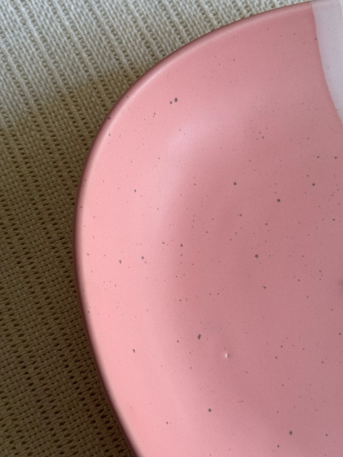 Blush Rose Tri Serving Platter Small — blush pink & ivory matte finish | Shape N Style Home