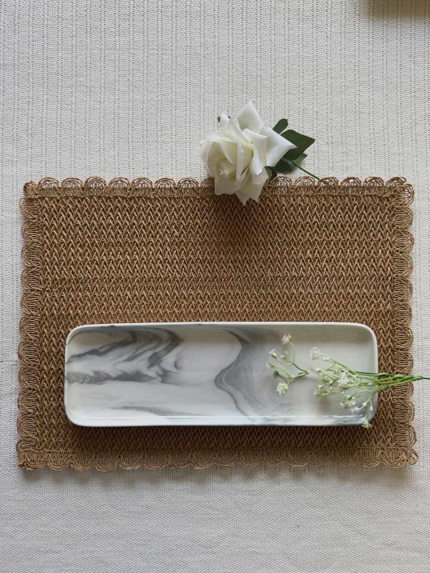 Sushi Platter Marble White